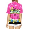 LA LEELA Hawaiian Shirts Womens Summer Beach Party Short Sleeve Vacation Tops Blouse Shirt Floral Colorful Blouses Dress for Women - 2 of 4