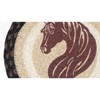 Earth Rugs Stylized Horse Portrait Round Trivet – 10" Printed Western Design on Braided Natural Jute - 2 of 3