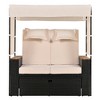 Whisen Outdoor Rattan Daybed, Patio Loveseat Sofa with Bench Lounge and Cushions - 3 of 4