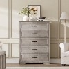 Dresser for Bedroom with 5/6 Drawers, Tall Wood Drawer Dresser Chest of Drawers for Closet - 3 of 4