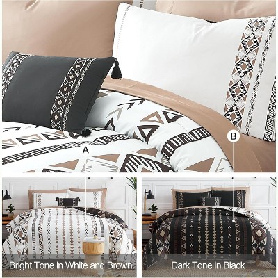 Der Rose BALHAM TRADE-Queen Size 7 Pieces Boho Bed in a Set All Seasons Reversible Lightweight Comforter Blue-b-Queen 90"x90" — фото 6