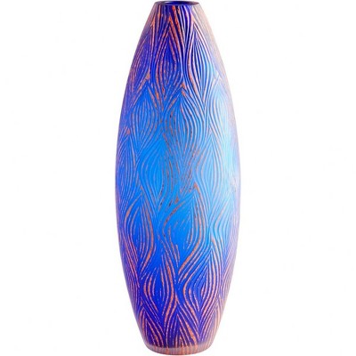 Cyan Design - Fused Groove - Vase - 6.25 Inches Wide By 17.25 Inches High