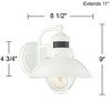 John Timberland Oberlin Mission Outdoor Wall Light Fixtures Set of 2 White Dusk to Dawn Motion Sensor 9" Clear Seedy Glass for Exterior - 4 of 4