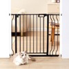 VEVOR Baby Gate,29.5"-37" Extra Wide,30" High, Dog Gate,Thru Auto Close Child Gate Pet Security Gate with Pressure Mount Kit and Wall Mount Kit, Black - 2 of 4