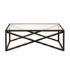 Metal Cross Coffee Table in Black - Henn&Hart - 3 of 4