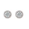 Elegant Round Stud Earrings Featuring Vibrant Colored Cubic Zirconia for a Stylish and Refined Look - 3 of 3