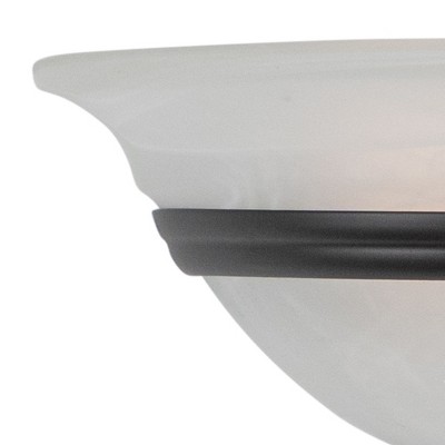 Brushed Nickel and White Alabaster Glass Wall Sconce