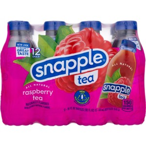 Snapple, Raspberry Tea, 16 Fl Oz, 12 Pack - 1 of 2
