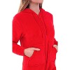 ADR Women's Plush Fleece One Piece Hooded Footed Zipper Pajamas, Soft Adult Jumpsuit PJs with Hood - 3 of 4