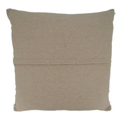 Ivory Tufted Stripe Square Throw Pillow, 20"