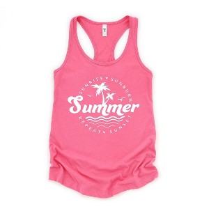 Simply Sage Market Women's Summer Sunrise Sunburn Sunset Repeat Graphic Racerback Tank - 1 of 3