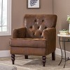 Upholstered Accent Harrison Tufted Club Chair Floral Pattern, Hardwood Frame Preston Fabric-CENGHU - 4 of 4