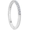 Pompeii3 1/5ct Pave Diamond Wedding Ring Stackable Anniversary Band 14k White Gold - 3 of 4