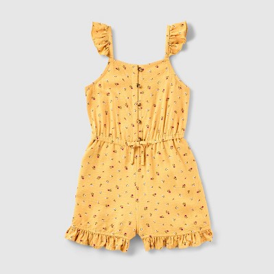 Toddler Girls' Adaptive Sleeveless Floral Romper - Cat & Jack™