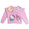 Hello Kitty Fleece Pullover Sweatshirt Ribbed Flare Leggings Outfit Set Toddler - 2 of 4