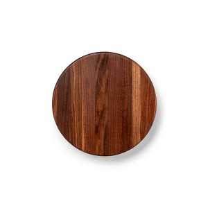 John Boos Walnut Wood Cutting Board for Kitchen Prep, 12 Inch in Diameter, 1.5 Inch Thick Edge Grain Round Charcuterie Boos Block with Wooden Bun Feet - 1 of 4