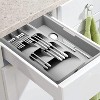LunaLulinlk Expandable Kitchen Drawer Organizer, Adjustable Cutlery Trays and Utensil Holder, Kitchen Drawer Dividers Storage, Gray - 3 of 4