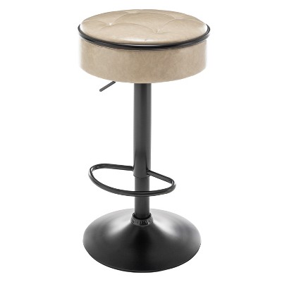 NicBex Set of 2 Bar Stools for Kitchen Island,Faux Leather Counter Height Bar Stools with Metal Frame,Bar Chairs for Dining Rooms,Kitchens