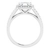 Pompeii3 3 1/2Ct Asscher Cut Moissanite & Diamond Halo Engagement Ring in 10k Gold - image 3 of 4