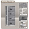 Sorbus 4 Drawers Chest Nightstand - Storage for Closet, Home, College Dorm - Features Steel Frame, Wood Top, & Fabric Bins - 3 of 4