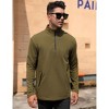 Coolmee Mens Quarter Zip Pullover Sweatshirts with Zipper Pockets Long Sleeve Golf Shirt Winter Athletic Sweater Lightweight - 4 of 4