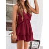 Imily Bela Womens V Neck Beach Tank Rompers Flowy Ruffle Layered Shorts Jumpsuit High Waist - 2 of 4