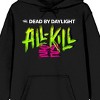 Dead By Daylight All Kill Neon Logo Long Sleeve Black Adult Hooded Sweatshirt - 2 of 3