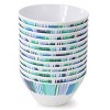 Gibson Home Tropical Sway Orleans 12 Piece 6 Inch Melamine Bowl Set in White and Blue - 2 of 4