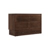 Keloyid Haimyy Solid Wood Frame Queen Murphy Bed Chest with Built-in Charger and 2 Strong Drawer - 3 of 4