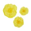 Okuna Outpost 6 Pieces 3D Flower Decor, Yellow Paper Wall Flowers for Baby Shower, Birthday Party - 3 of 4