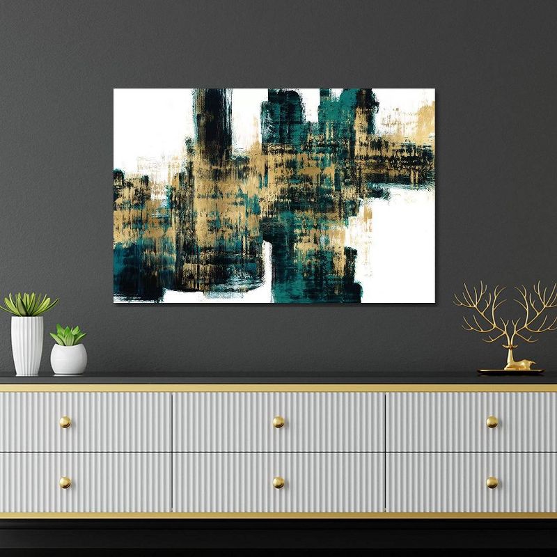 Vibrant Gold on Teal by Alex Wise Unframed Wall Canvas - iCanvas, 3 of 7