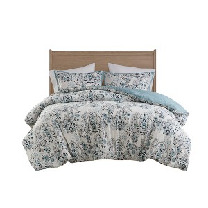 Gracie Mills Candice 3 Piece Floral Printed Cotton Comforter Set - 1 of 4