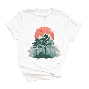 Simply Sage Market Women's Bear In Forest Short Sleeve Graphic Tee - 1 of 2
