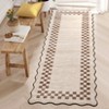 Washable Modern Scalloped Border Bedroom Living Room Rugs, Low Pile Non Slip Floor Carpet for Home - 3 of 4