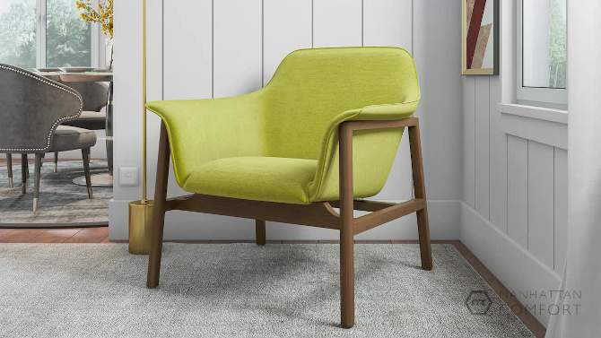Miller Linen Weave Accent Chair - Manhattan Comfort, 2 of 8, play video