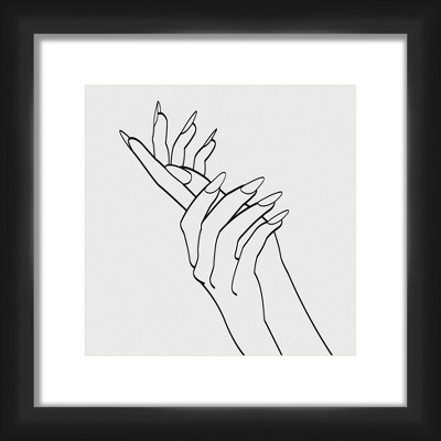 13" x 13" Matted to 2" Soft Touch Picture Framed Black - PTM Images