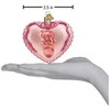 Old World Christmas Blown Glass Ornament for Christmas Tree, Baby Girl Footprint Heart - 4 of 4