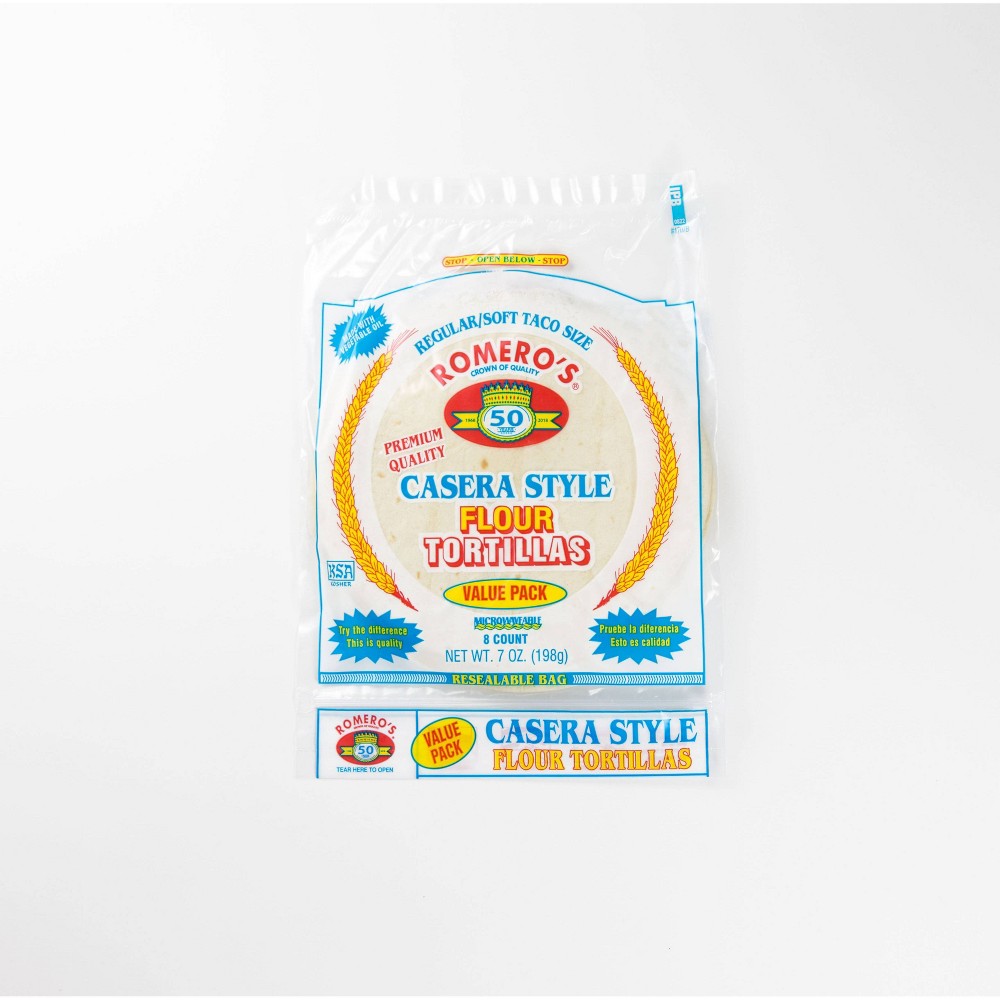 Romero's Casera Style Flour Tortillas - 8ct / 7oz