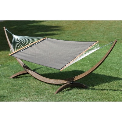 Vivere Sienna Textilene Double Poolside Hammock with Hardwood Spreaders
