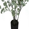 Syemin Artificial Plants 35" Tall  Eucalyptus Tree with Planter Realistic Faux Olive Plant for Outdoor Indoor Home Decor, Green, 20"*19"*35" - 4 of 4