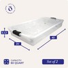 Homz 60 Quart Underbed Storage Container Bins with Latching Lid - 4 of 4