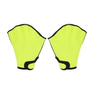 Unique Bargains Swimming Diving Resistance Webbed Training Aquatic Gloves 1 Pair - 1 of 4