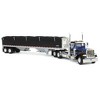 1/64 Blue Black Peterbilt 379 Day Cab w/ Black Wilson Grain Trailer DCP 60-1898 - 2 of 4