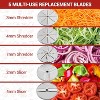 110V Multifunction Food Slicer Dicer with 5 Blades for 2mm & 4mm Slices, 3mm/4mm/7mm Shred, Commercial Stainless Steel Veggie Cutter for Onion Potato - 4 of 4