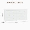 3 Drawer Dresser for Bedroom, Wooden Chest of Drawers with Gold Handles, Media Console Table TV Stand, Freestanding Closet Dresser for Living Room - 3 of 4