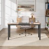 63" Modern Simple Computer Desk, Vintage Wooden Office Table for Study & Writing, Large PC Workstation Desk for Home Office - 4 of 4