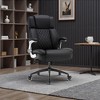 Dsvimoy Task and Office Chair High Back Office Chair with Locking Wheels Ergonomic Design for Executive Office, Black, 30.71"*22.64"*14.17" - 2 of 4