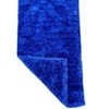 Home Mart Goods 2' x 5' Feet Navy Blue Shimmer Shag Shaggy Reversible Soft Solid Color Area Rug - 3 of 3
