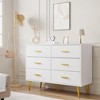Whizmax 6-Drawer Chest of Drawers for Bedroom, Wooden Bedroom Drawer Dresser with 6 Storage Drawers, for Bedroom, Living Room and Entryway - 3 of 4