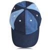 FRENCH CONNECTION Classic Denim Colorblock Baseball Cap with Adjustable Strapback Closure - All Day Comfort Cap - 2 of 4